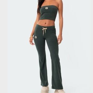 Edikted Terry Tube Top and Pants Set